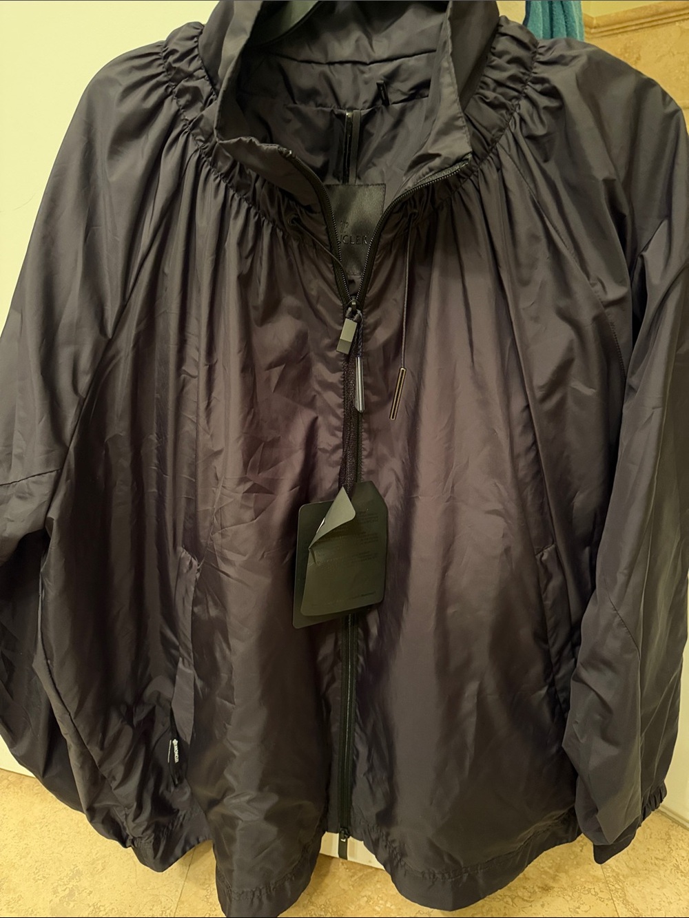 Moncler Women's Dark Navy Hooded Windbreaker